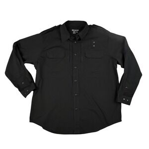 5.11 Tactical Series Mens XL Black Long Sleeve Button Down Utility Shirt Gorpcor